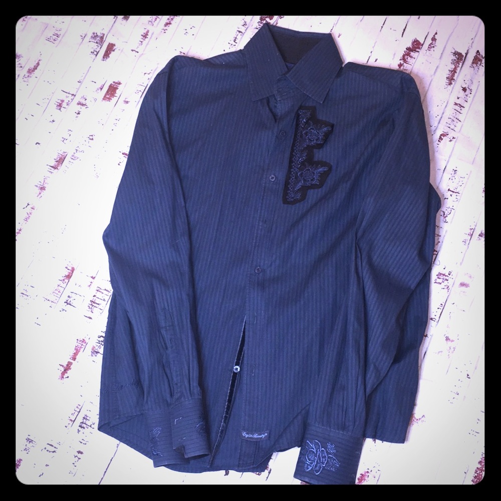 English Laundry Navy Blue Dress Shirt